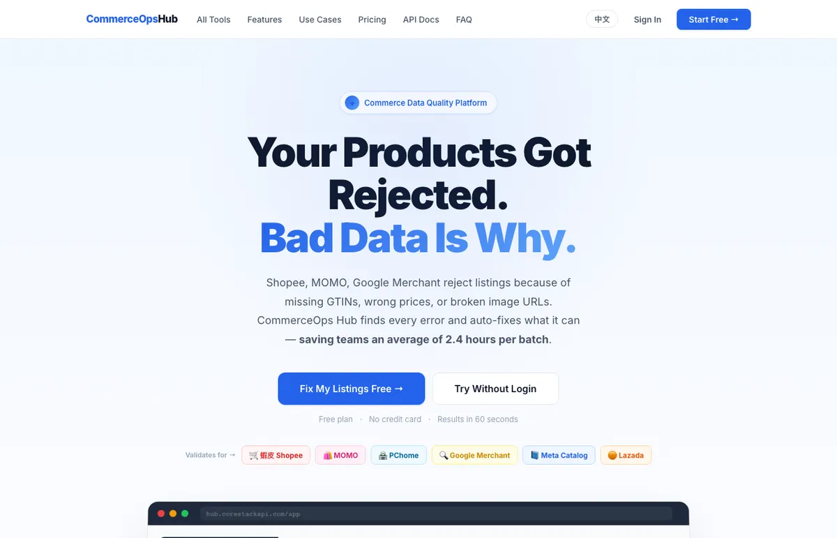 CommerceOps Hub — 電商數據清洗平台